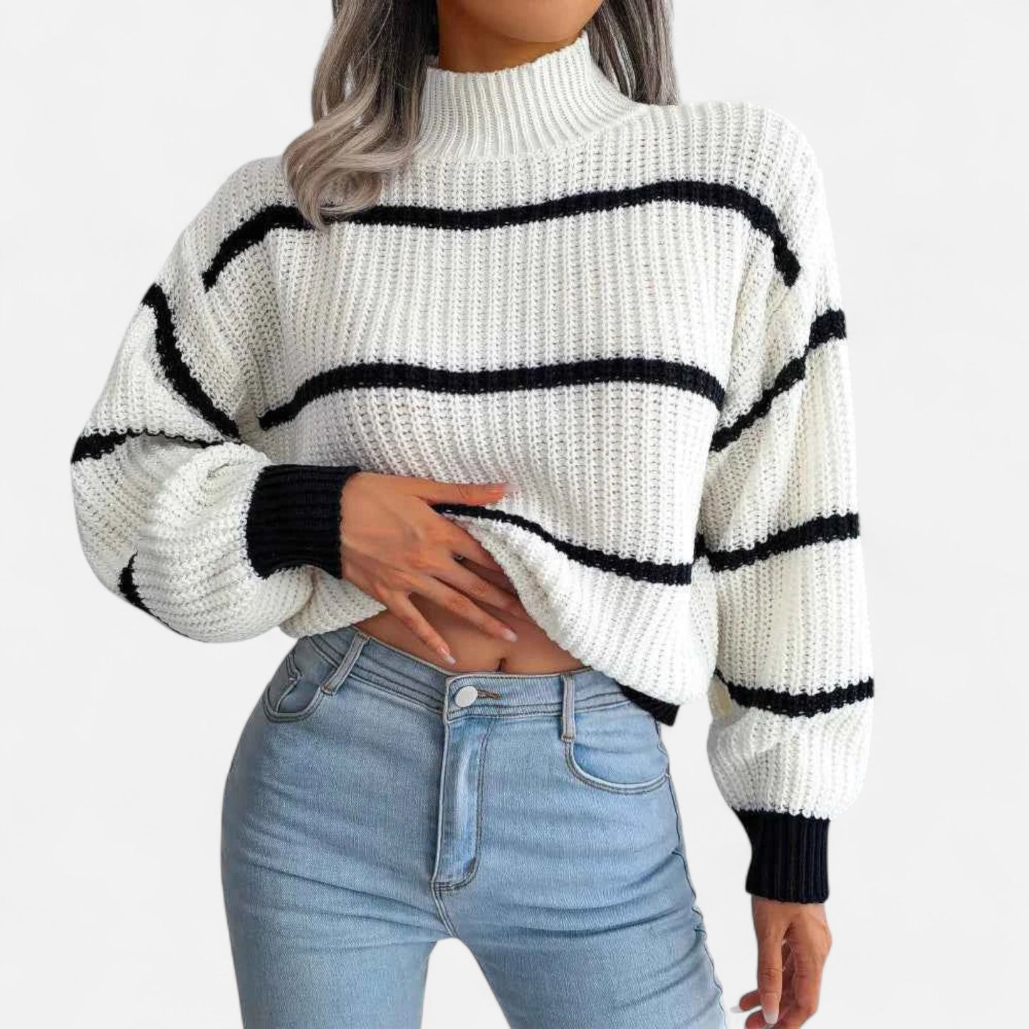 Lavie Moda | Pull Femme Rayé en Maille Douce