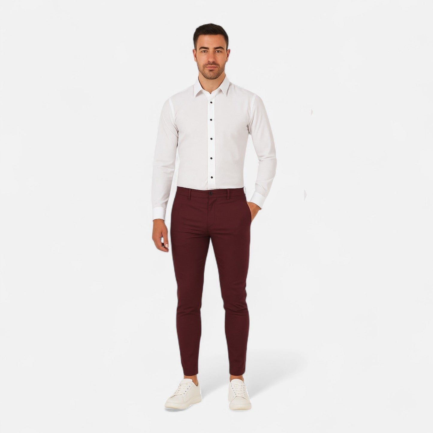 Lavie Moda | Classic Old Money Trousers – Pantalon Homme Ajusté, Tissu Infroissable pour Tenue Formelle & Décontractée