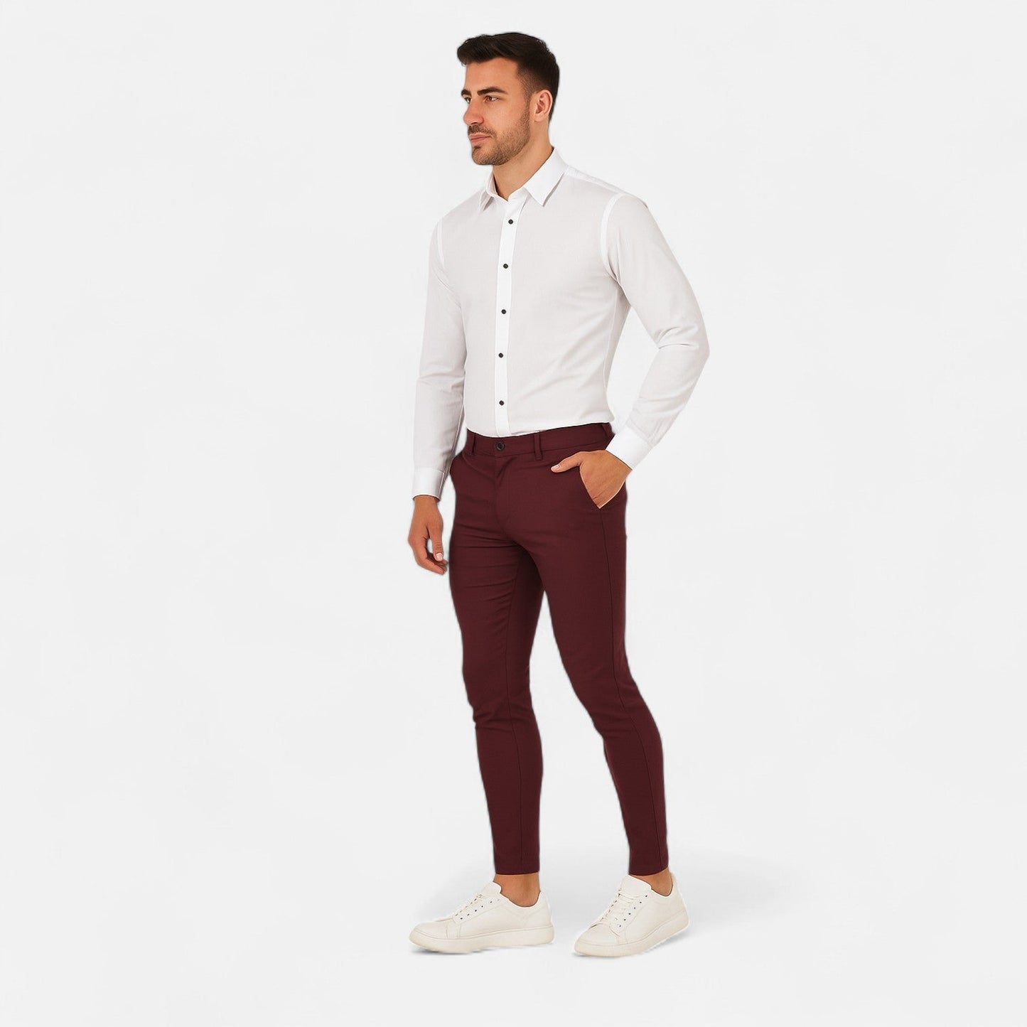Lavie Moda | Classic Old Money Trousers – Pantalon Homme Ajusté, Tissu Infroissable pour Tenue Formelle & Décontractée