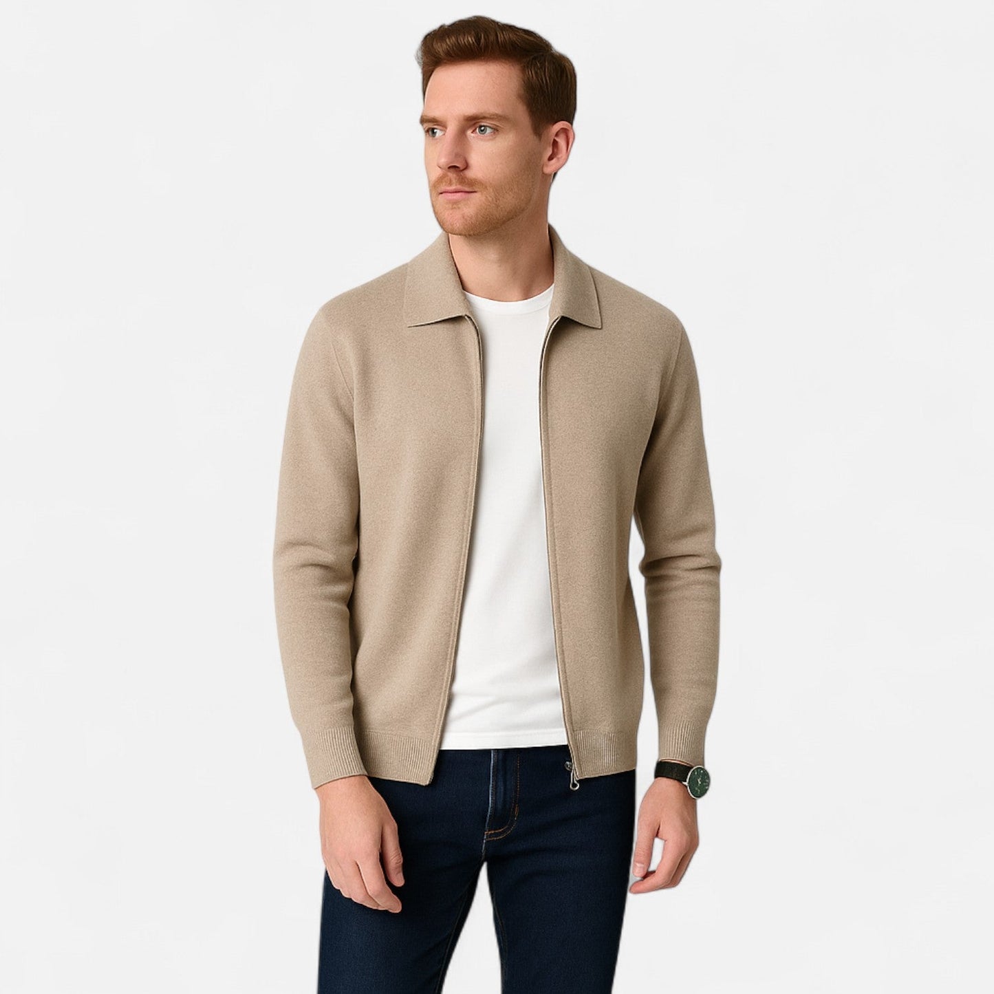 Lavie Moda | Zip Collar Knit Jacket