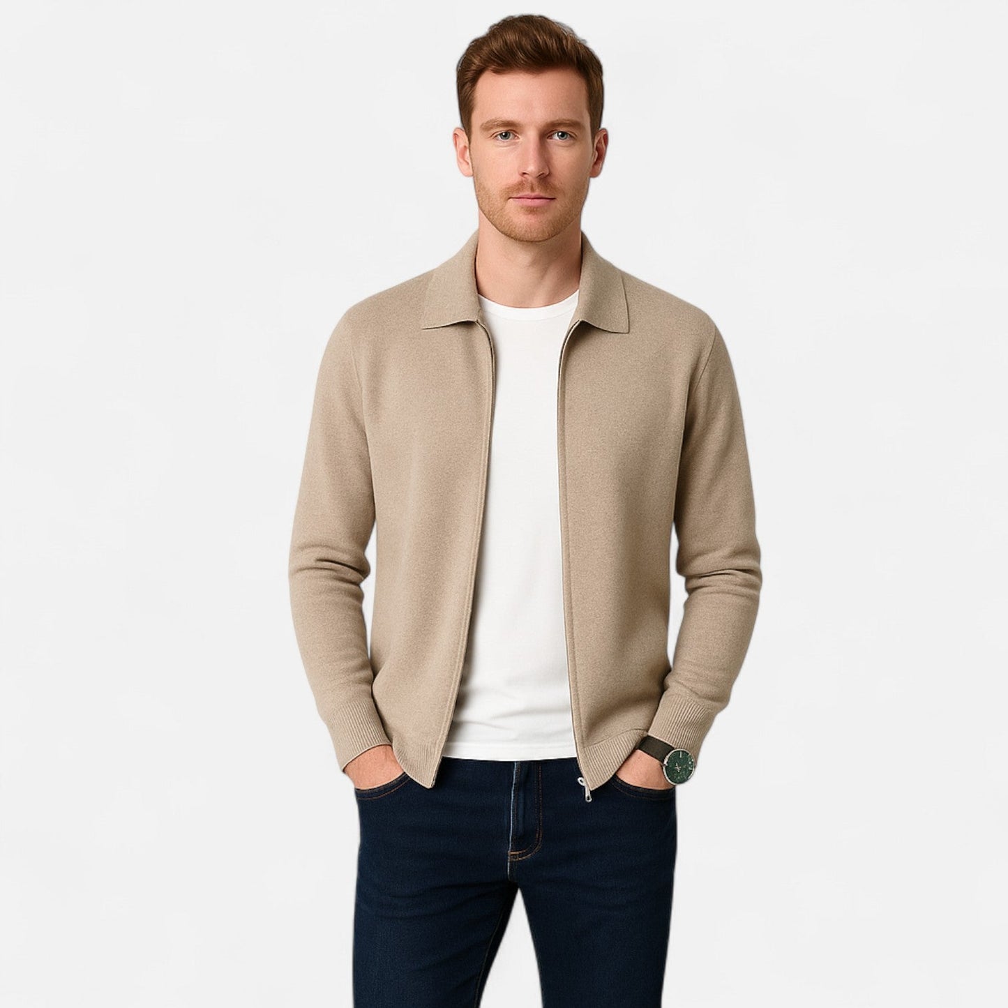 Lavie Moda | Zip Collar Knit Jacket