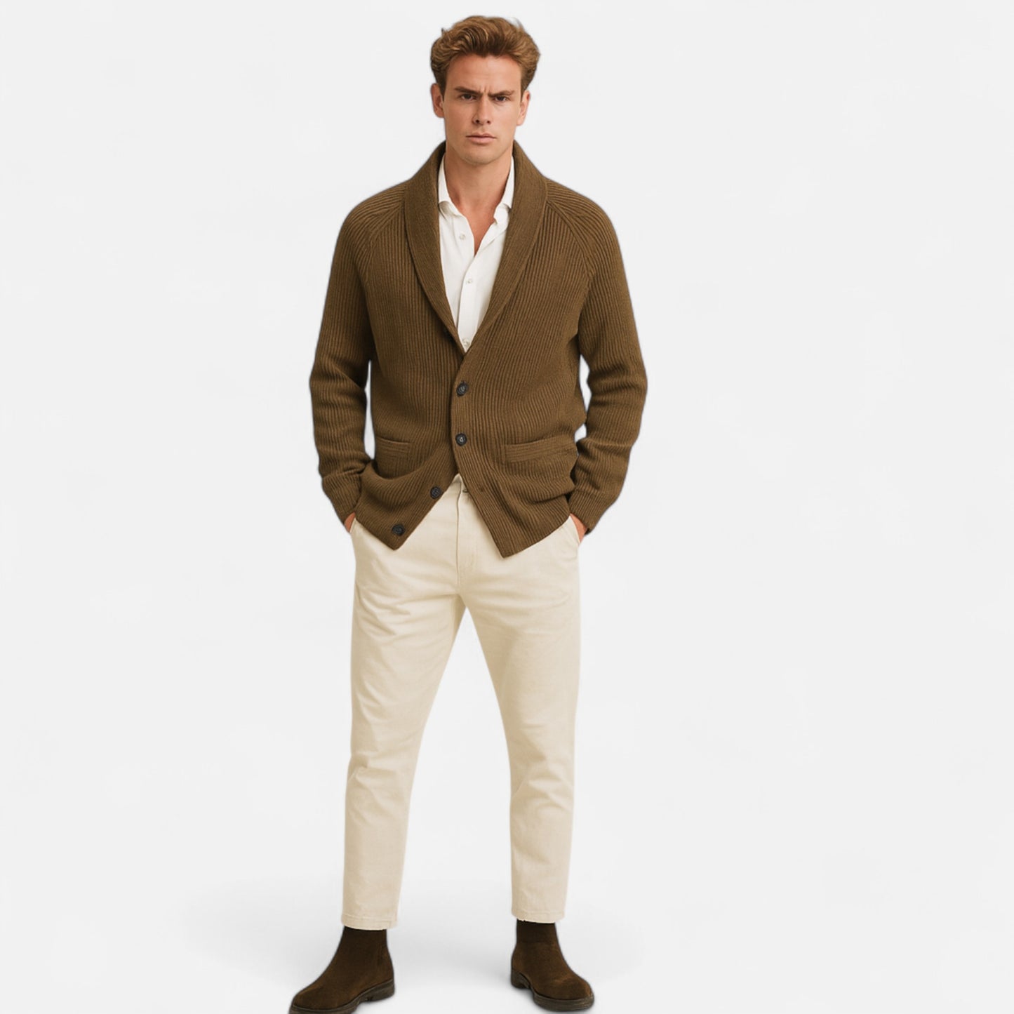 Lavie Moda | Cardigan Homme Tricot Vintage Boutonné