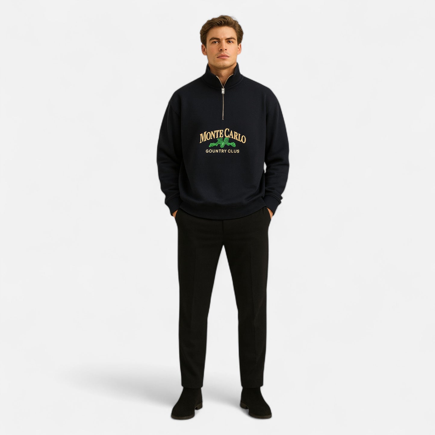Lavie Moda | Pull Polaire Homme Demi-Zip Doux et Élégant