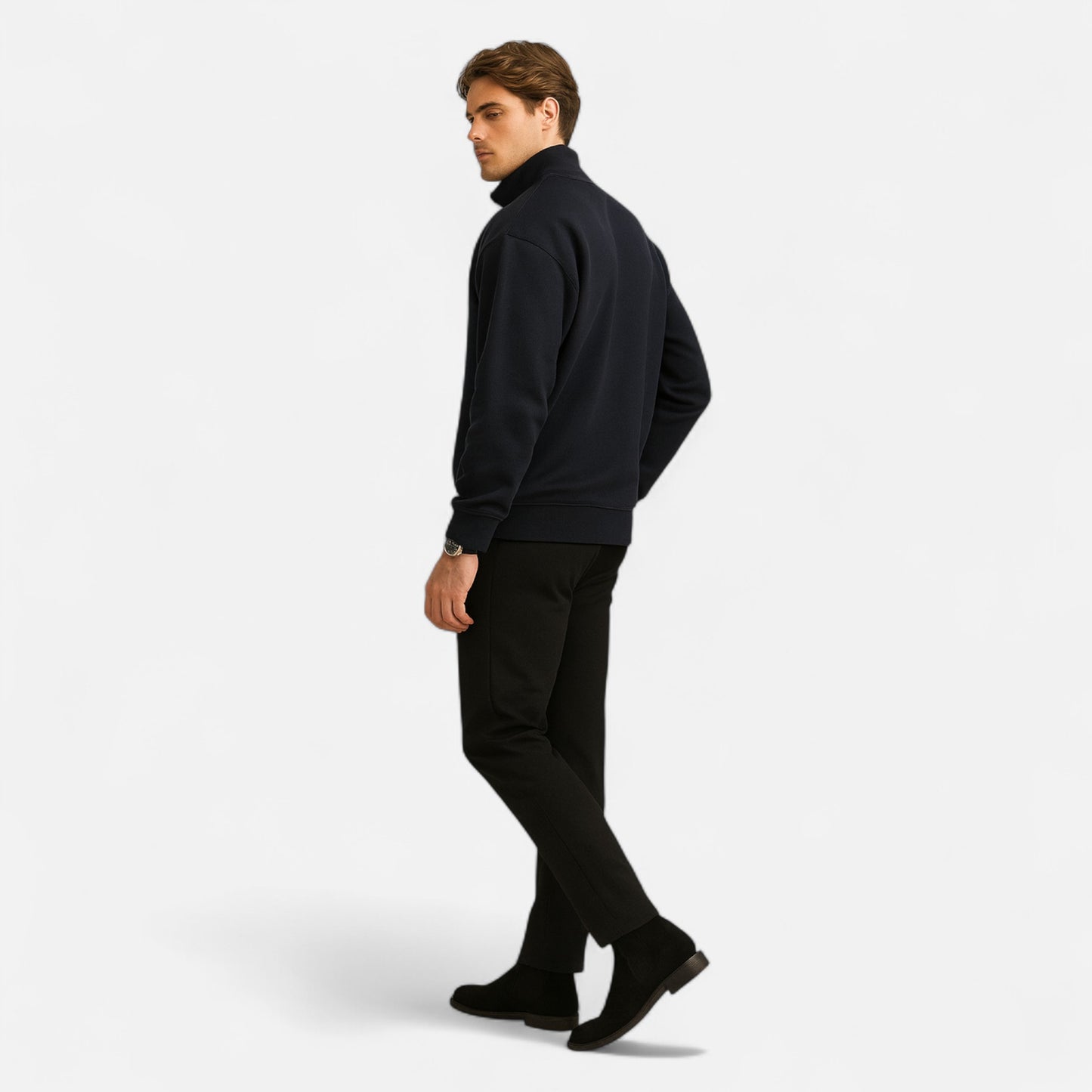 Lavie Moda | Pull Polaire Homme Demi-Zip Doux et Élégant