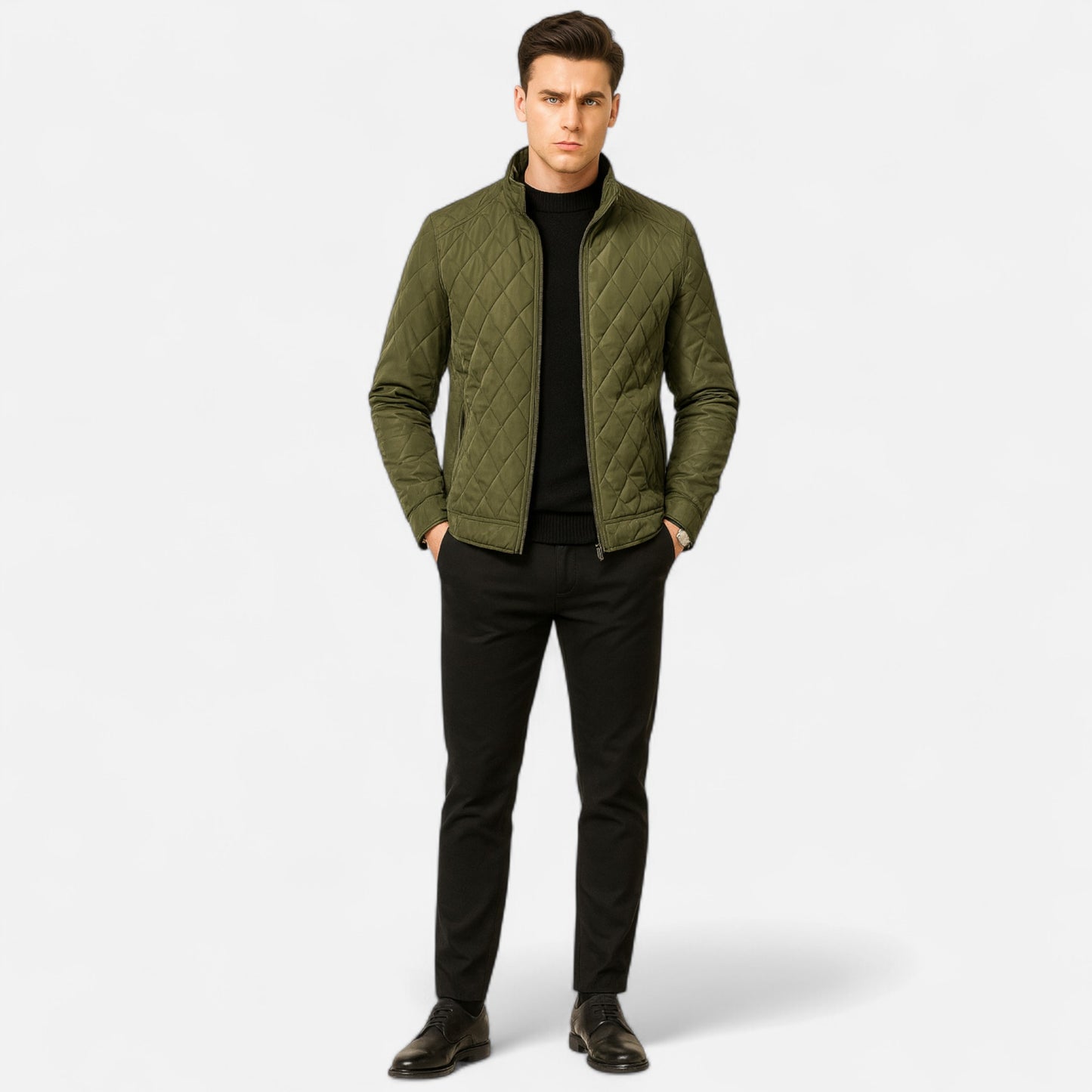 Lavie Moda | Veste Homme Matelassée Style Biker Élégant