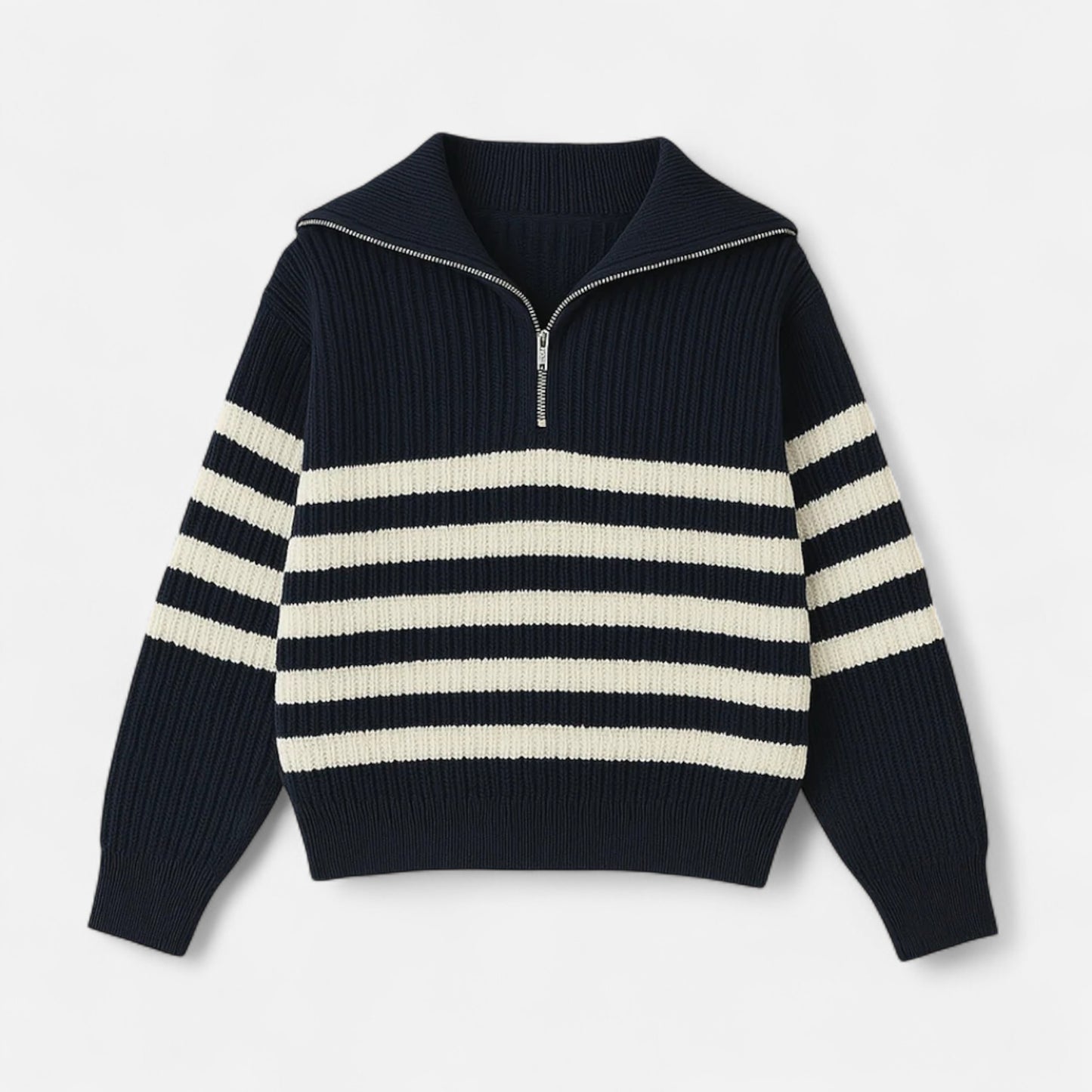 Lavie Moda | Pull Demi-Zip Homme Côtelé Nautique