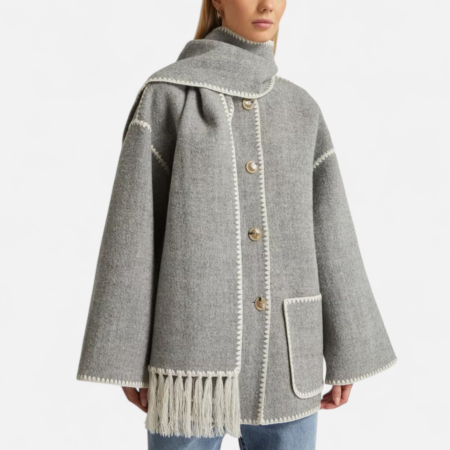 Lavie Moda | Veste Portefeuille Femme Col Châle Élégante