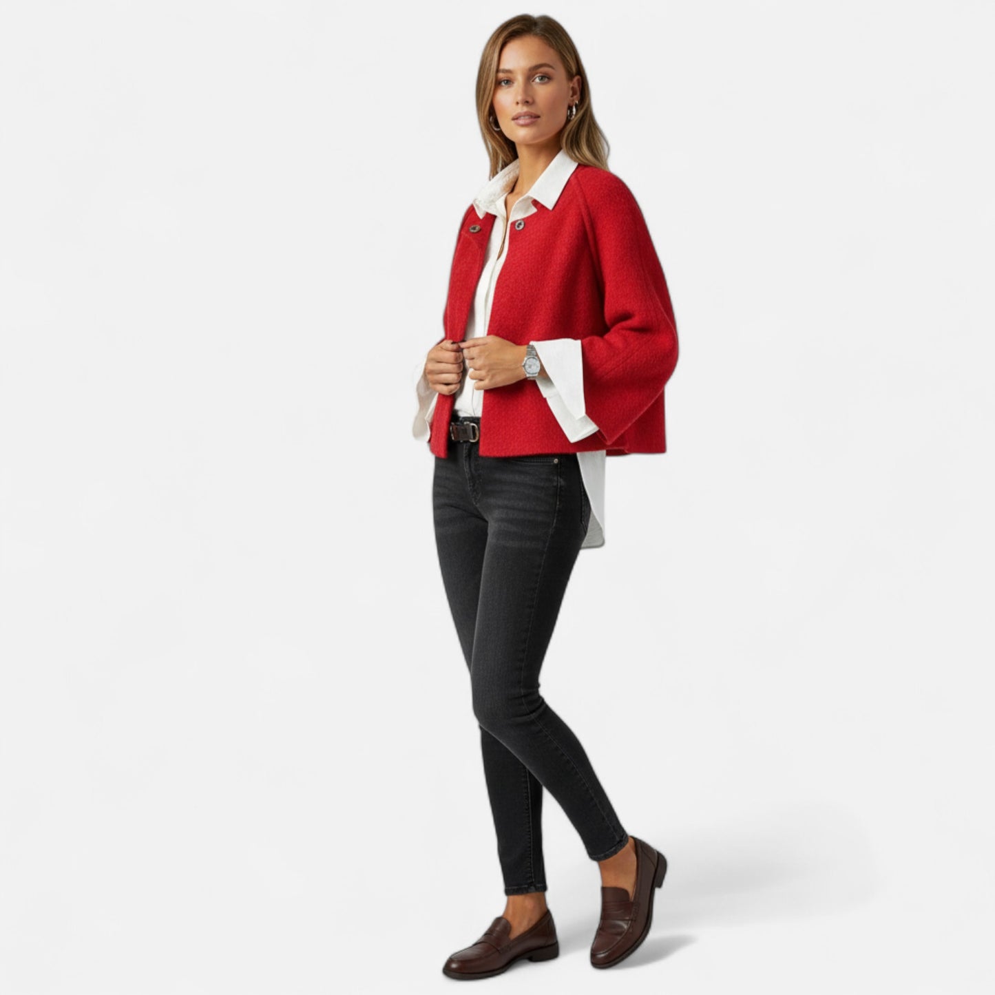 Lavie Moda | Veste Courte Femme Élégante à Manches Larges