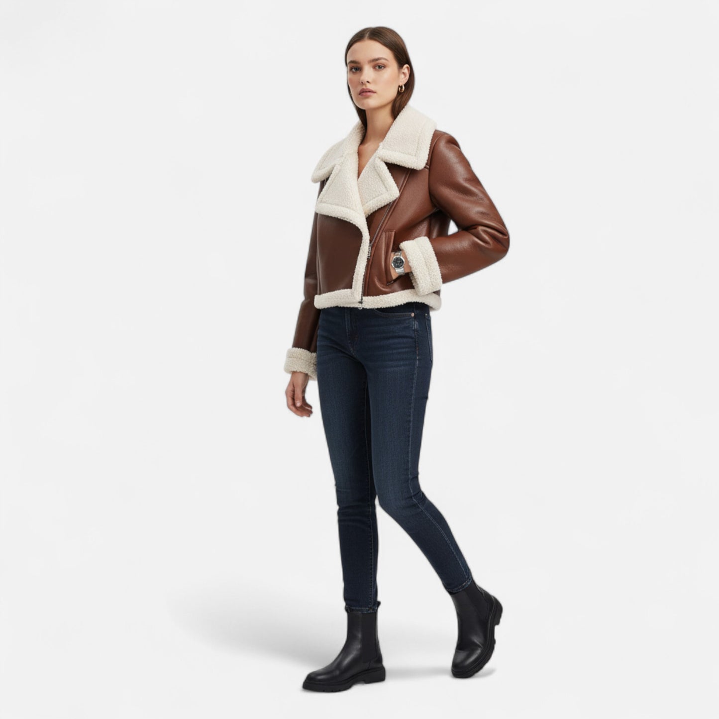 Lavie Moda | Veste Courte Femme Doublée Hiver Élégante