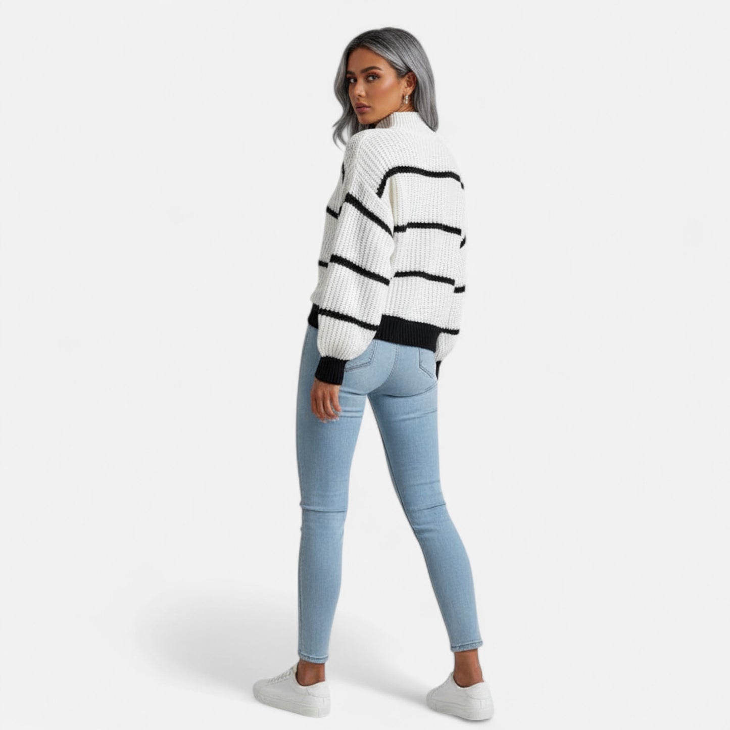 Lavie Moda | Pull Femme Rayé en Maille Douce