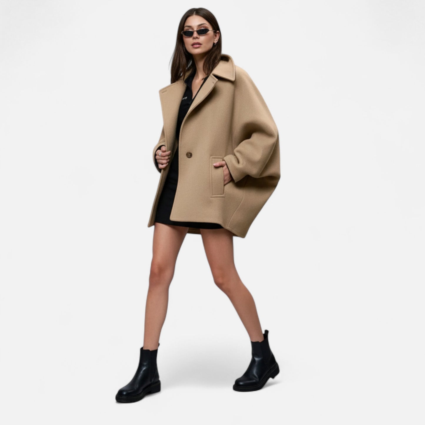 Lavie Moda | Manteau Femme Oversize Hiver à Boutons