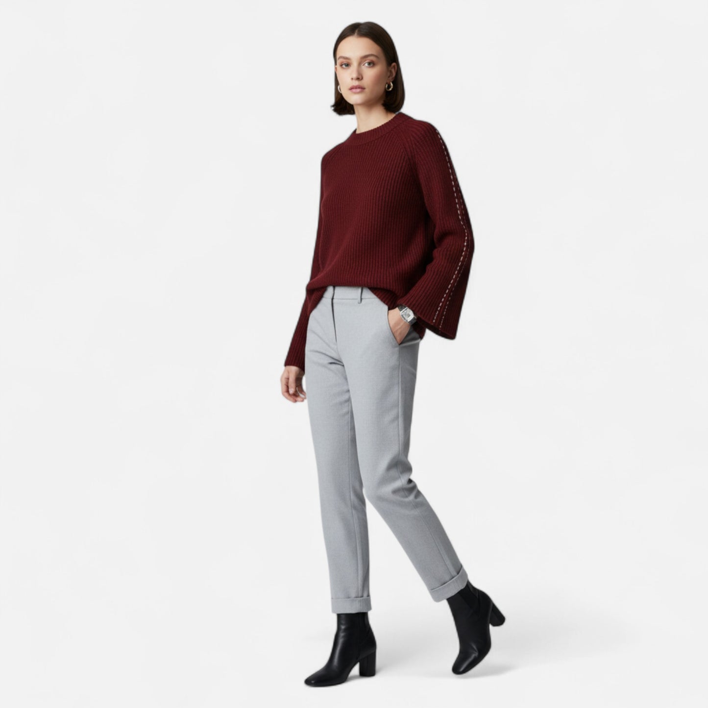 Lavie Moda | Pull Oversize Femme Col Montant Chic