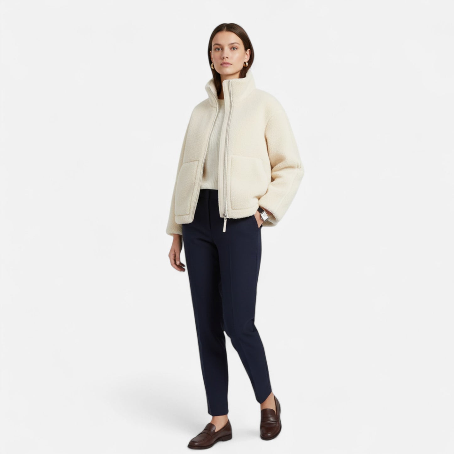 Lavie Moda | Veste Teddy Oversize Femme Cocooning Chic