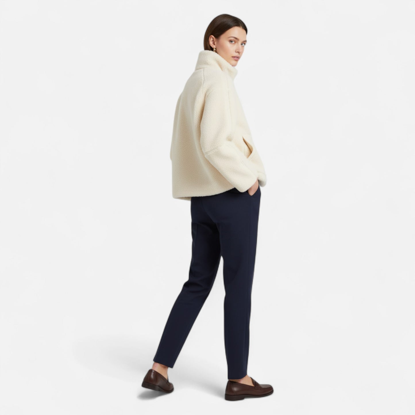 Lavie Moda | Veste Teddy Oversize Femme Cocooning Chic