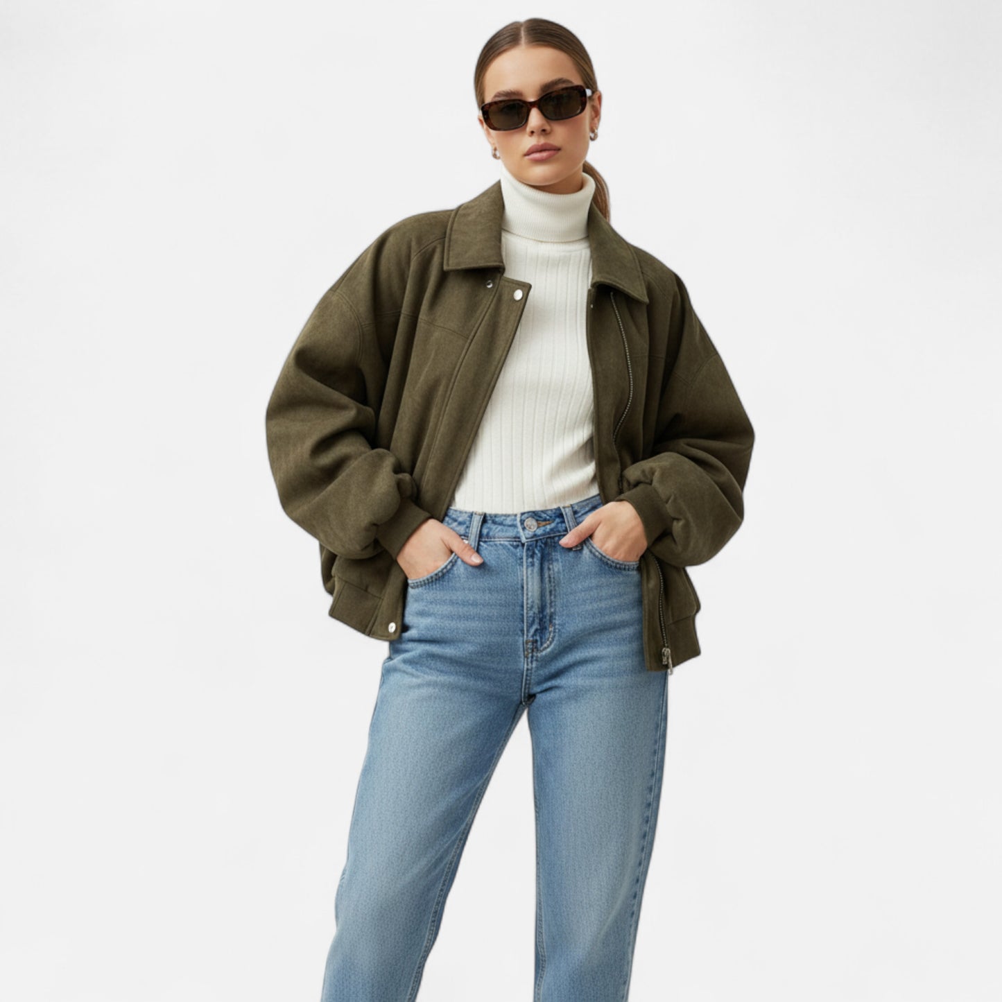 Lavie Moda | Veste Bomber Femme en Suédine