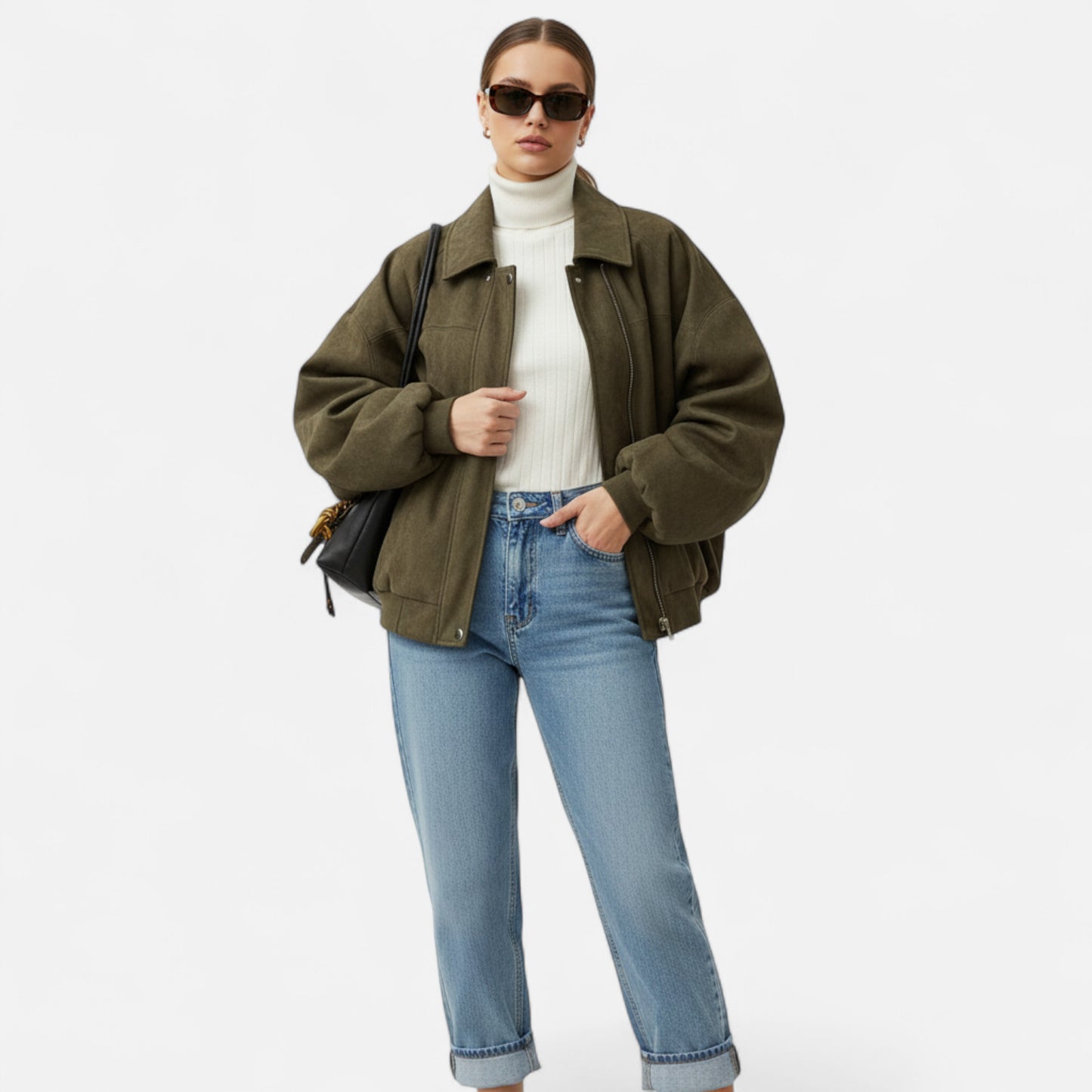 Lavie Moda | Veste Bomber Femme en Suédine