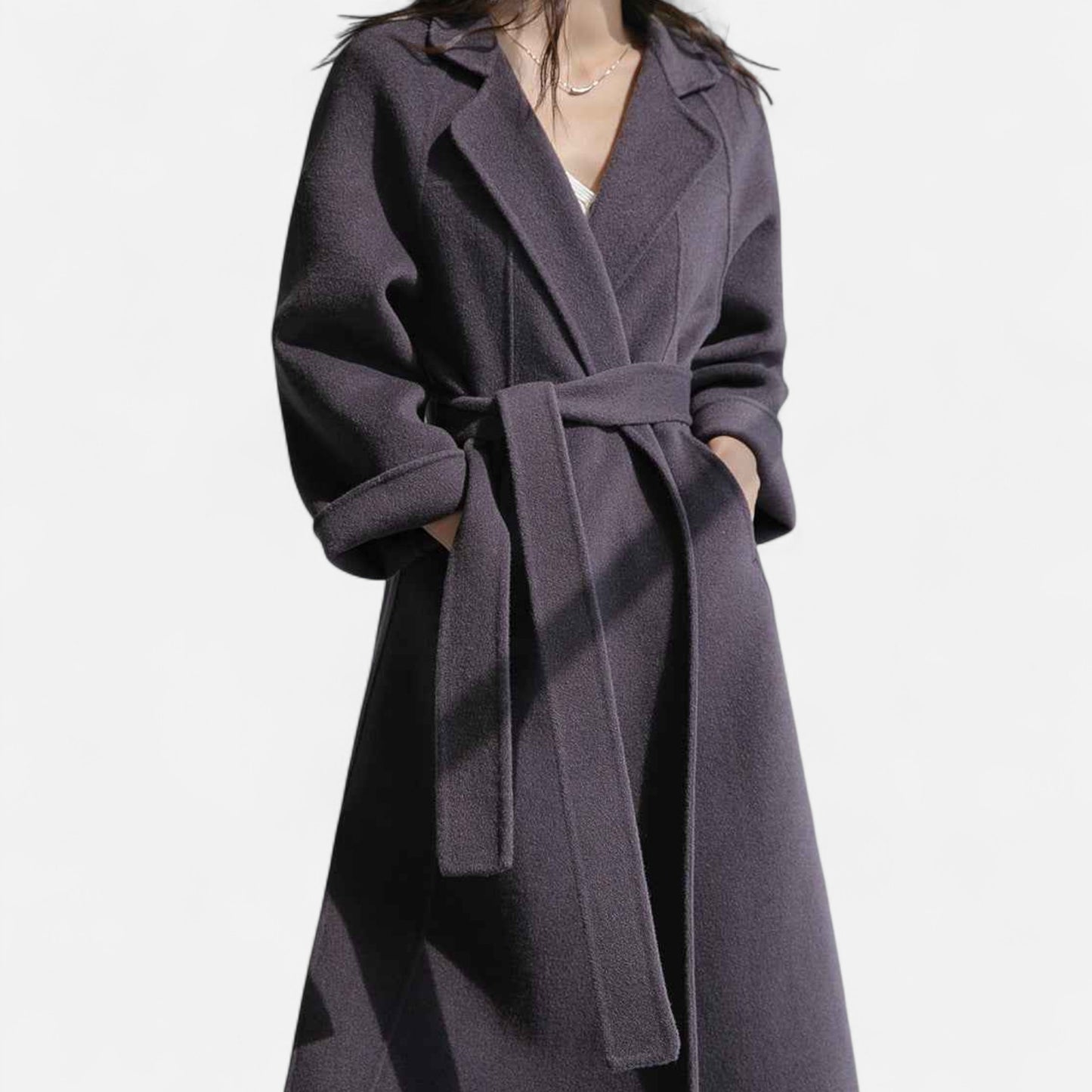 Lavie Moda | Manteau Femme Oversize en Laine Ceinturé