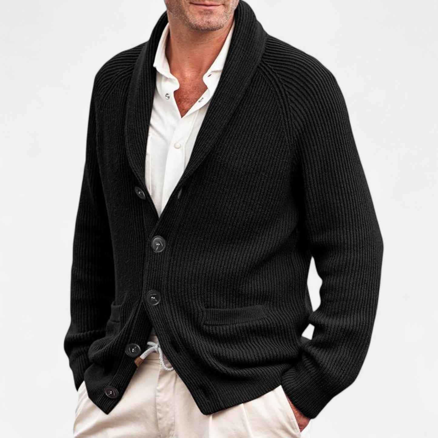 Lavie Moda | Cardigan Homme Tricot Vintage Boutonné