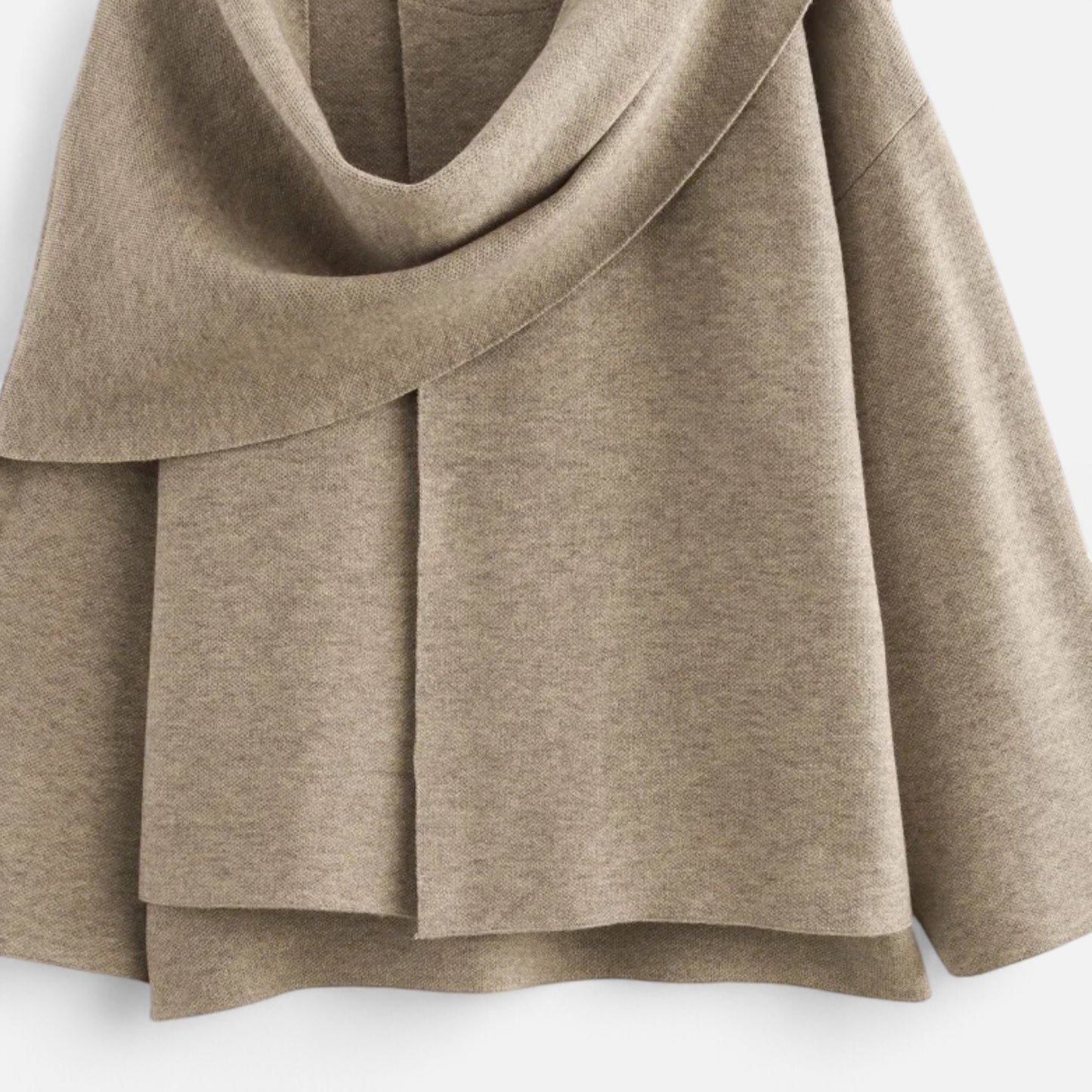 Lavie Moda | Manteau Hiver Femme avec Écharpe Asymétrique – Élégance Douillette Demi-Saison