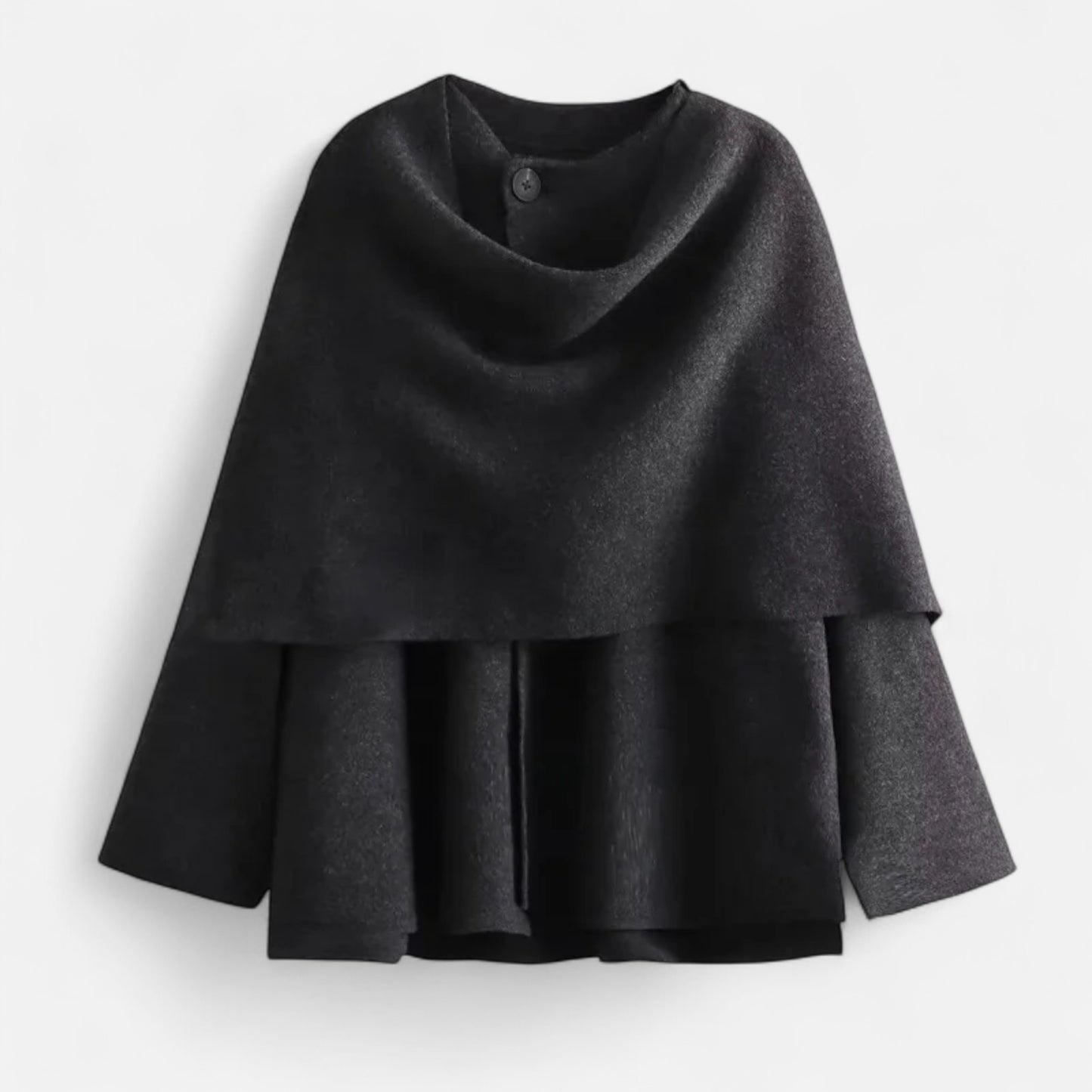 Lavie Moda | Manteau Hiver Femme avec Écharpe Asymétrique – Élégance Douillette Demi-Saison