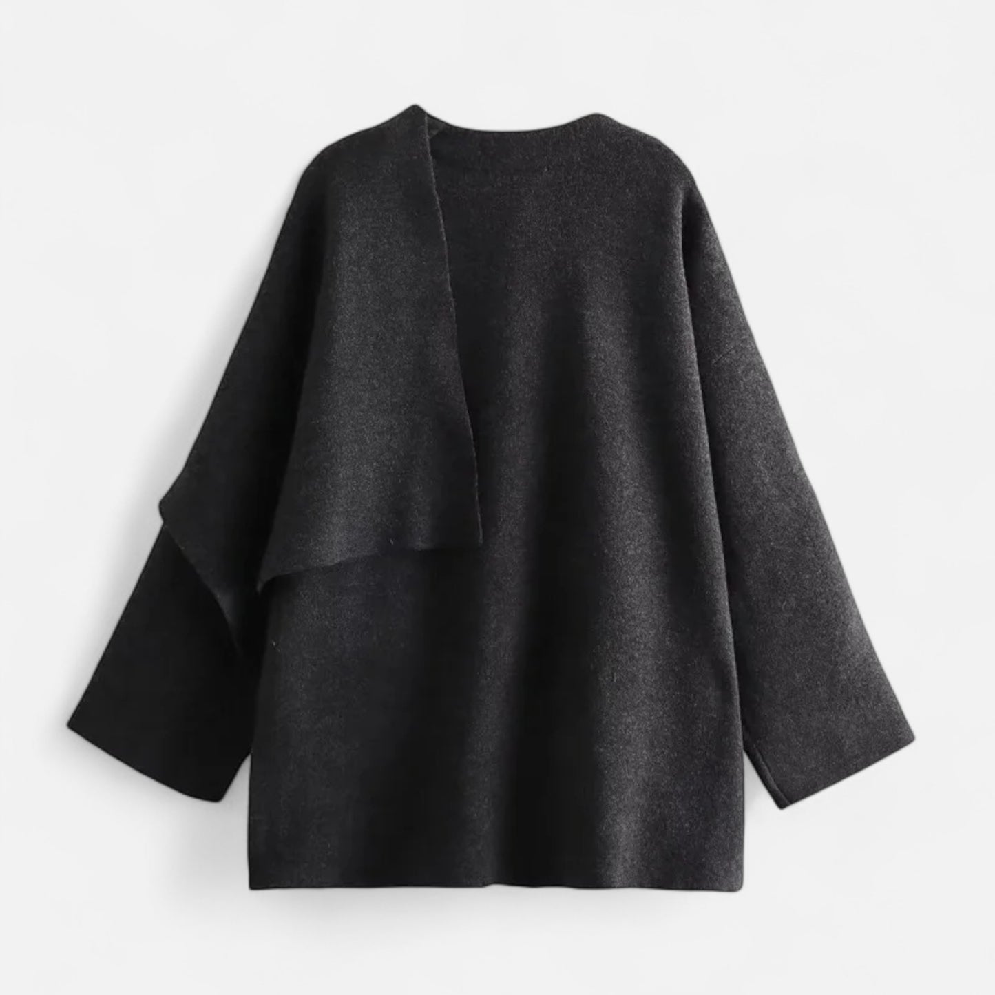 Lavie Moda | Manteau Hiver Femme avec Écharpe Asymétrique – Élégance Douillette Demi-Saison