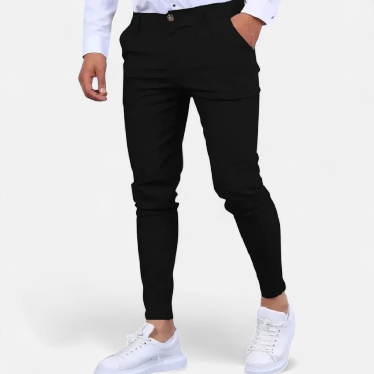 Lavie Moda | Classic Old Money Trousers – Pantalon Homme Ajusté, Tissu Infroissable pour Tenue Formelle & Décontractée