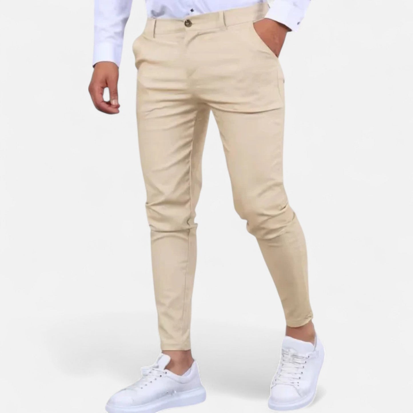 Lavie Moda | Classic Old Money Trousers – Pantalon Homme Ajusté, Tissu Infroissable pour Tenue Formelle & Décontractée