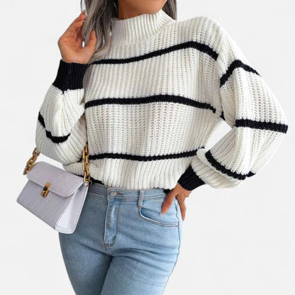 Lavie Moda | Pull Femme Rayé en Maille Douce
