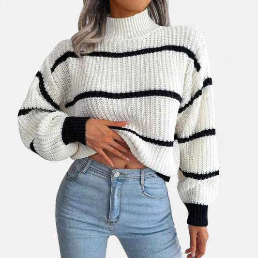 Lavie Moda | Pull Femme Rayé en Maille Douce