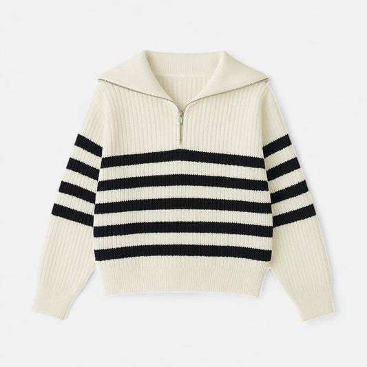 Lavie Moda | Pull Demi-Zip Homme Côtelé Nautique