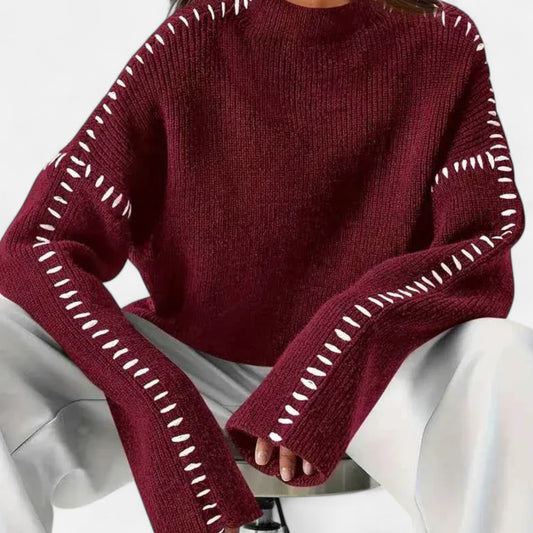 Lavie Moda | Pull Oversize Femme Col Montant Chic