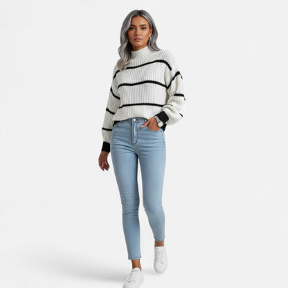 Lavie Moda | Pull Femme Rayé en Maille Douce