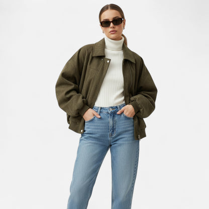 Lavie Moda | Veste Bomber Femme en Suédine