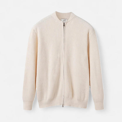 Lavie Moda | Gilet en Coton Homme – Gilet Zippé Sans Manches en Maille Côtelée, Style Vintage