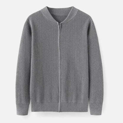 Lavie Moda | Gilet en Coton Homme – Gilet Zippé Sans Manches en Maille Côtelée, Style Vintage