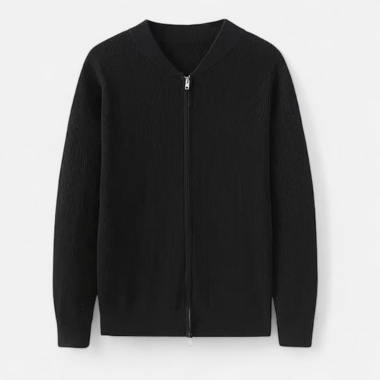 Lavie Moda | Gilet en Coton Homme – Gilet Zippé Sans Manches en Maille Côtelée, Style Vintage