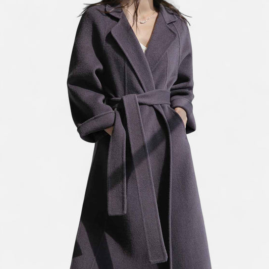 Lavie Moda | Manteau Femme Oversize en Laine Ceinturé