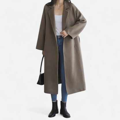 Lavie Moda | Manteau Femme Oversize en Laine Ceinturé