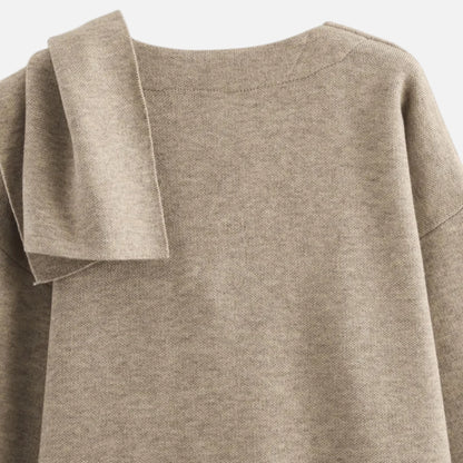 Lavie Moda | Manteau Hiver Femme avec Écharpe Asymétrique – Élégance Douillette Demi-Saison