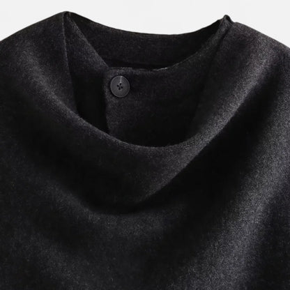 Lavie Moda | Manteau Hiver Femme avec Écharpe Asymétrique – Élégance Douillette Demi-Saison