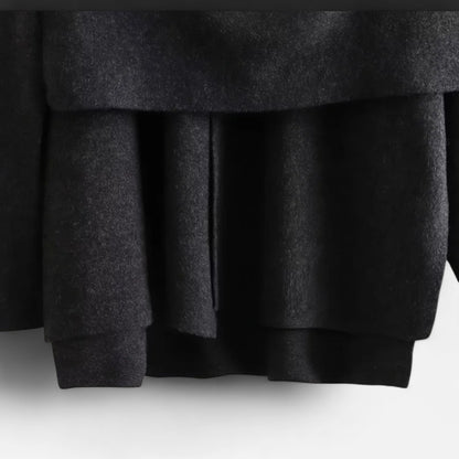 Lavie Moda | Manteau Hiver Femme avec Écharpe Asymétrique – Élégance Douillette Demi-Saison
