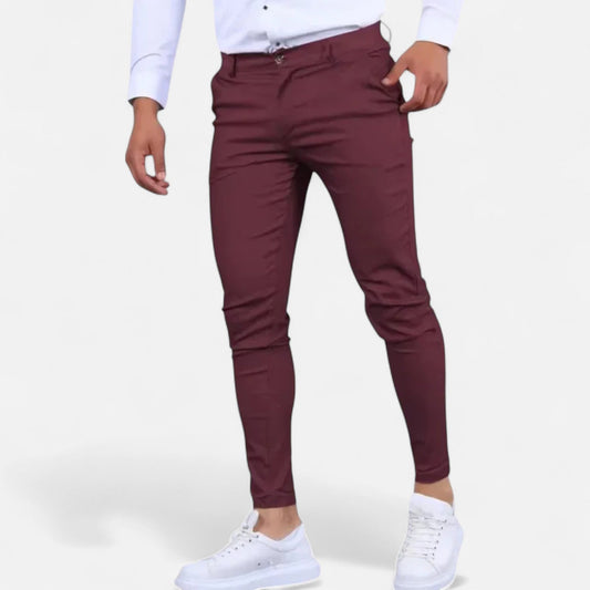 Lavie Moda | Classic Old Money Trousers – Pantalon Homme Ajusté, Tissu Infroissable pour Tenue Formelle & Décontractée